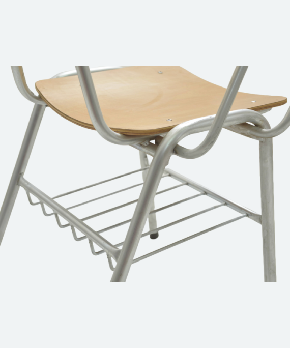 Silla Universitaria Estándar con Parrilla y Apoyabrazos (desmontable)