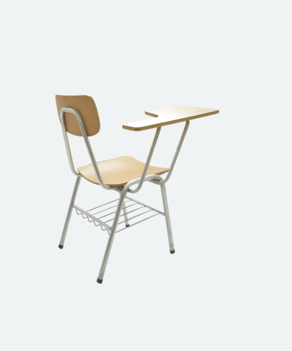 Silla Universitaria Estándar con Parrilla y Apoyabrazos (desmontable)