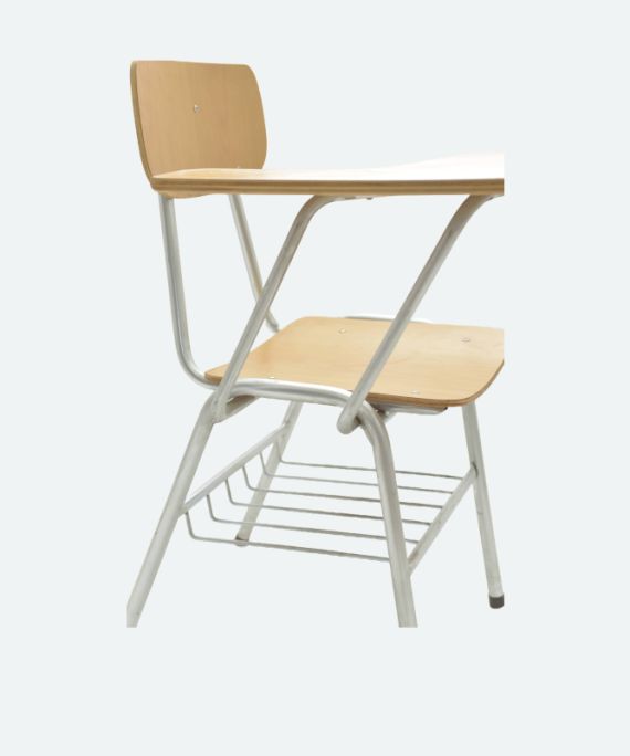 Silla Universitaria Estándar con Parrilla y Apoyabrazos (desmontable)